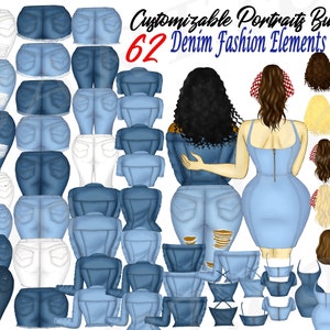 Imágenes prediseñadas de mejores amigas en mezclilla, imágenes prediseñadas de mejores amigas, moda en mezclilla, jeans, imágenes prediseñadas de mejores amigas, personalizables, retratos, peinados, disfraces, muñecas de papel