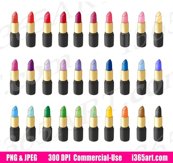 50% OFF Lipstick Clipart, Lipstick Clip Art, Makeup Beauty Graphics, Lip Stick, Woman Fashion, Printable, Planner Sticker Icons, PNG Il_570xn