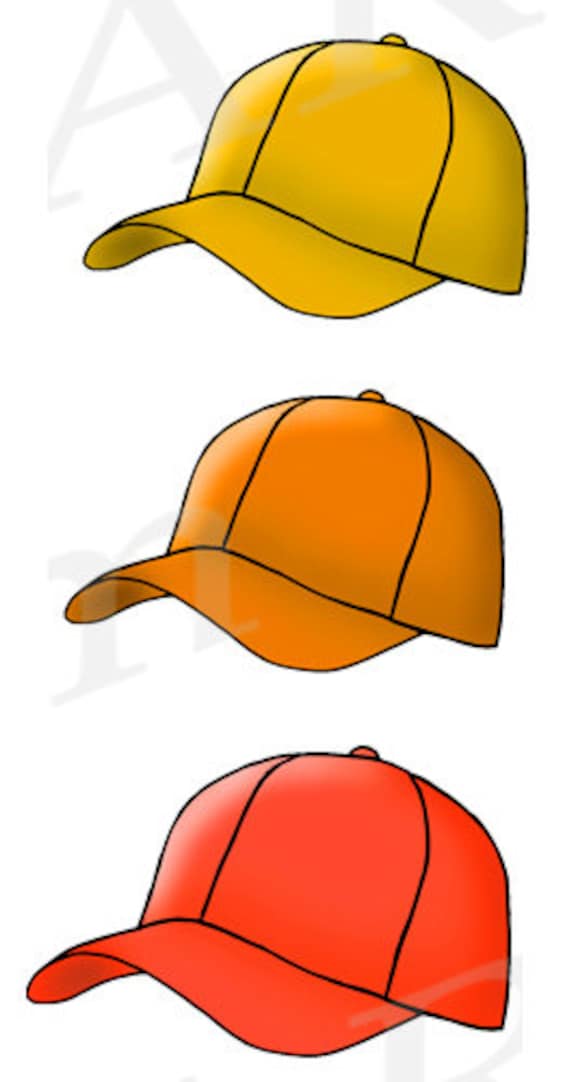 Baseball Hat Clipart, Hat Clipart, Hat Clip Art, Baseball Cap Clipart,  Scrapbooking, Hand Drawn, Digital Hat, Invitations, Download - Etsy