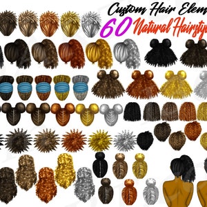 Natural hairstyles clipart, African American Hairstyles, Best Friends Clipart, Curly Hair Clipart, Black Hairstyles Clipart, Planner Clipart