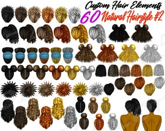 Natural hairstyles clipart, African American Hairstyles, Best Friends Clipart, Curly Hair Clipart, Black Hairstyles Clipart, Planner Clipart