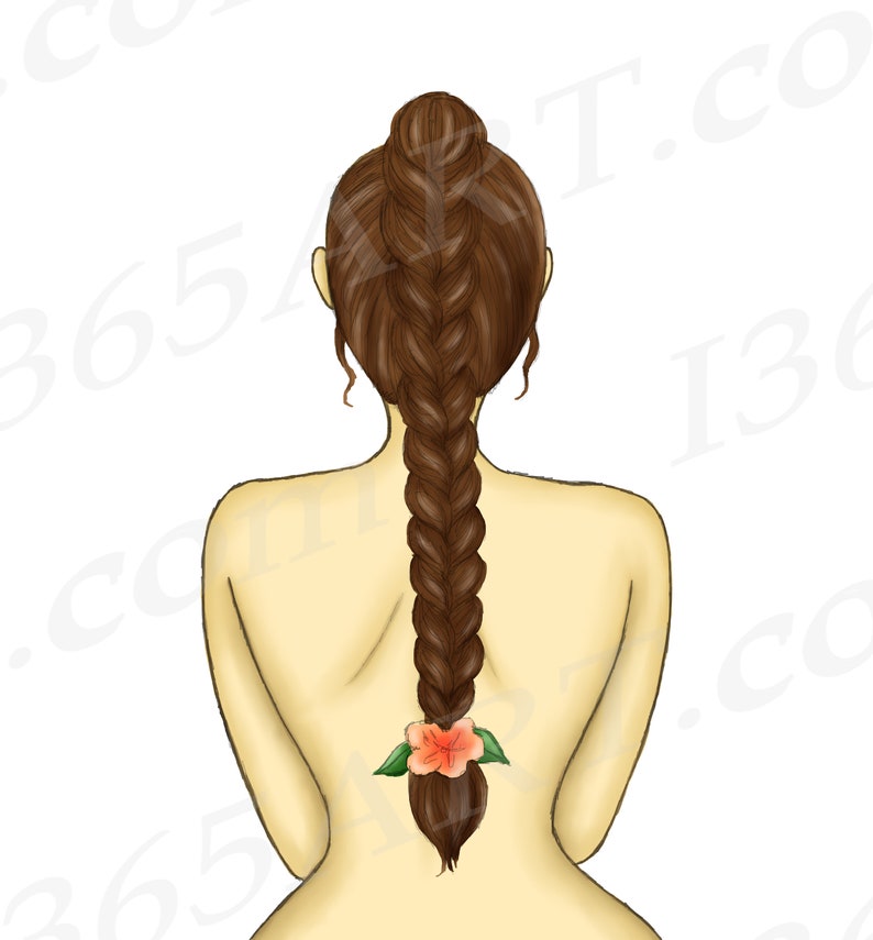 Spring hairstyles clipart, Custom Spring Hairstyles, Hairstyle Clipart, Flower Hairstyles, Women, April Fashion, DIY, Planner, Illustrations image 4