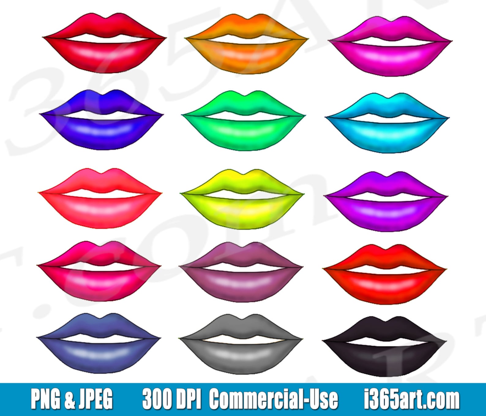 Buy 3 Get 1 Free Lips Clipart Lips Clip art Lips PNG | Etsy