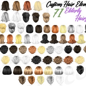 Elderly hairstyles clipart, Hairstyles Clipart, Grandma Hairstyles, Gray Hair, Women Hair, Best Friends Clipart, African American Hairstyles