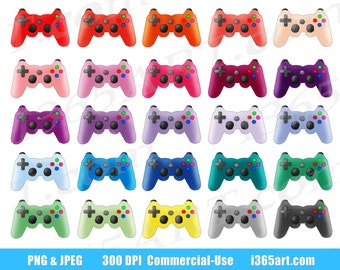 Game Controller Clipart, Gaming Clipart, Video Games, Geek Graphics, Reminder, Digital Planner Icons, PNG, Commercial