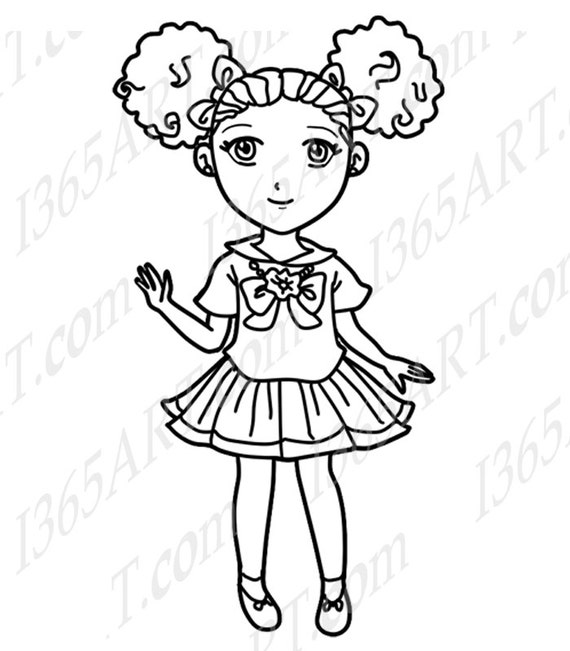 50 Off African American Girl Clipart Black Girl Afro Puffs Etsy