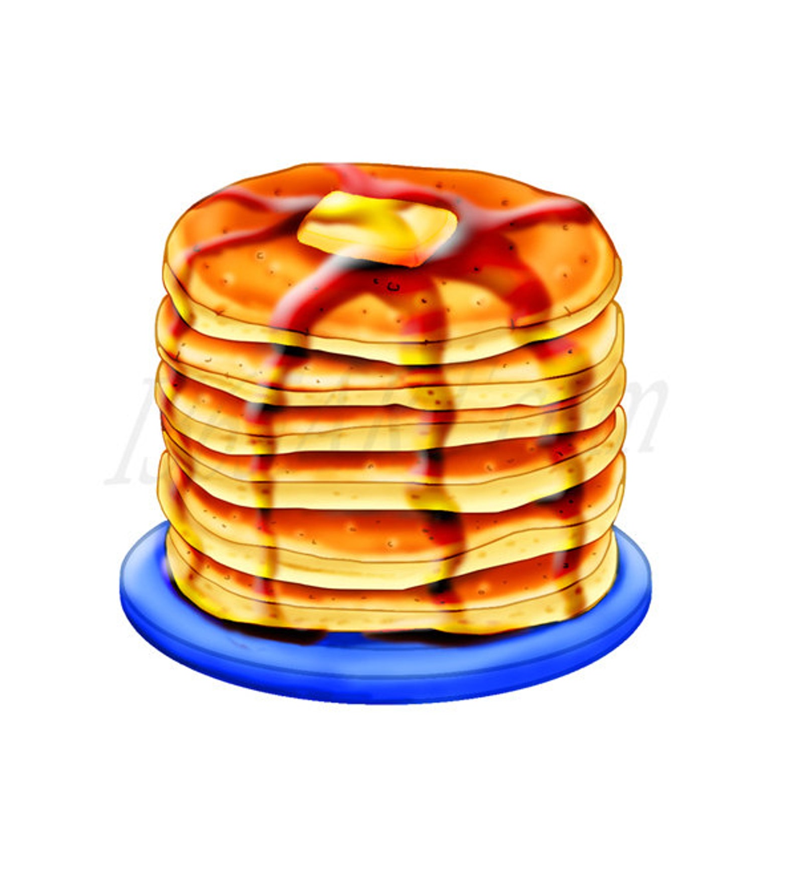 Pancake Clipart Pancake Clip art Breakfast clipart Digital Etsy