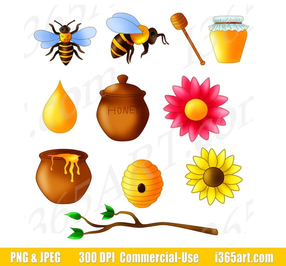 Buy 3 Get 1 Free Bees Clipart Honey Bees Clip Art Bumble Bees Bees Printable Spring Time Scrapbooking Digital Graphics Png Commercial By I 365 Art Catch My Party