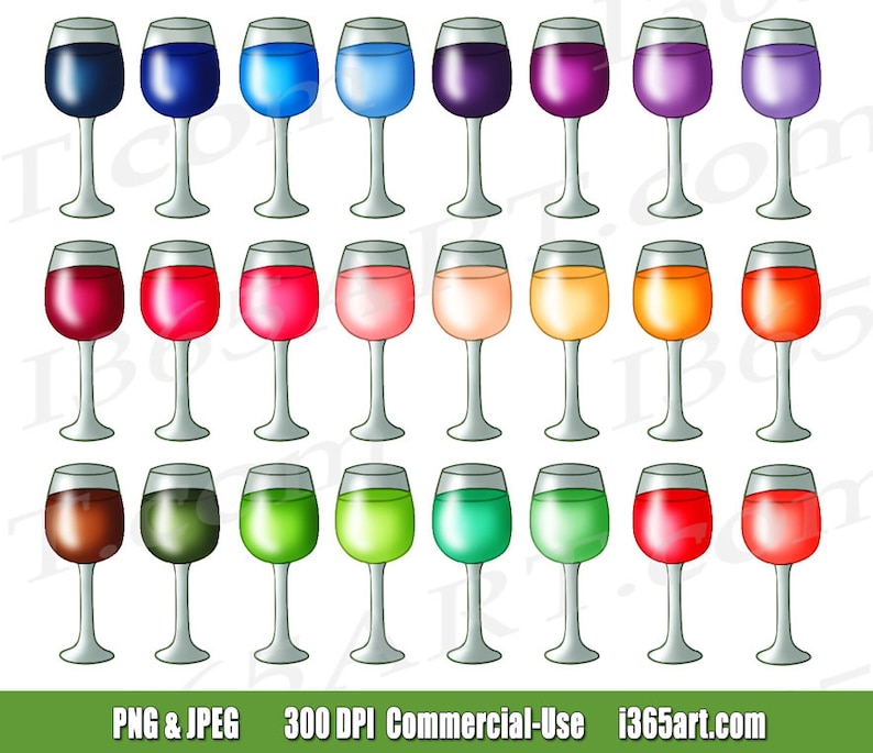 50 OFF Wine Glass Clipart Wine Glasses Champagne Clip art Etsy