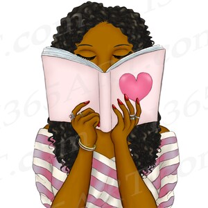 Black Woman Reading Clipart