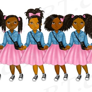 Little Black Girl Clipart