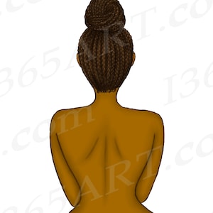 Braided hairstyles clipart, Black Woman Hairstyles, Hairstyle Clipart, Cornrows, Box Braids, Twist Braids, Natural, Fashion Illustrations image 4