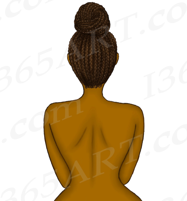 Braided hairstyles clipart, Black Woman Hairstyles, Hairstyle Clipart, Cornrows, Box Braids, Twist Braids, Natural, Fashion Illustrations image 4