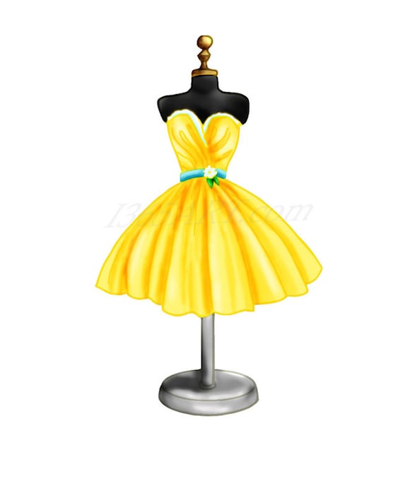 Cocktail Dress Clipart, Colorful Party Dress Illustration (digital  Download) - Etsy