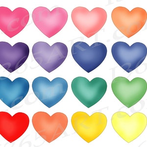 Pastel Hearts clipart
