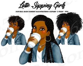 Denim Girl Clipart, black queen png, Juneteenth PNG, Tea Sipping, Black Girls, Tea Sipping PNG, Black Women, Afro Girl, African American
