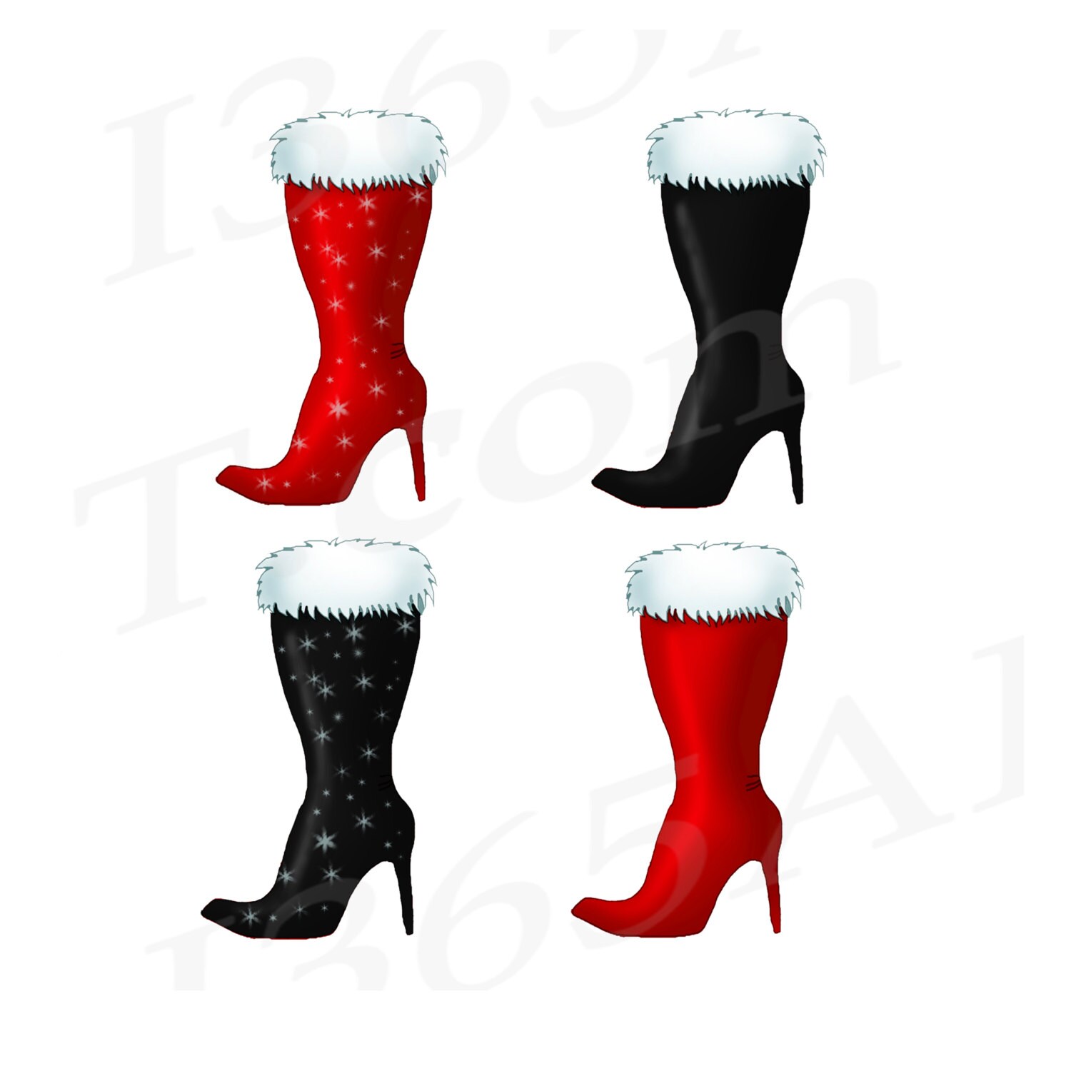 Santa Clipart Women's Clipart Holiday 