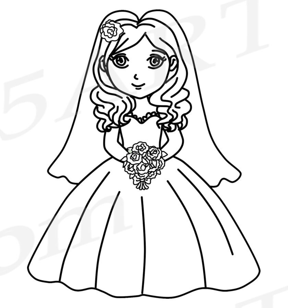Bride Clipart Bride Clip Art Wedding Clipart Bridal Shower Etsy