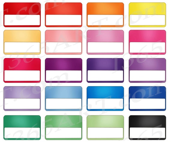 Buy 3 Get 1 Free Name Tag Clipart, Name Tag Label Clip Art, Blank Tag Labels,  Digital Name Tags, Office Labels, School Class, Planners, PNG - Etsy