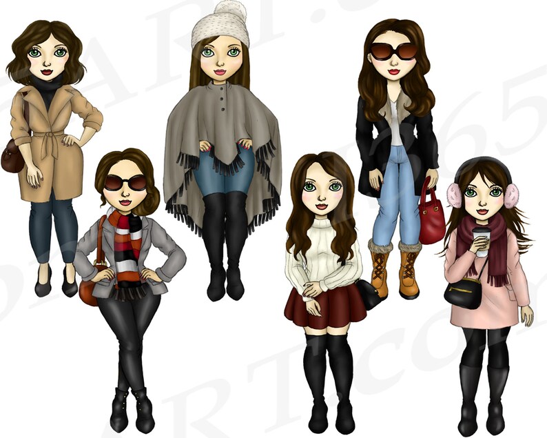 Winter Girl Clipart