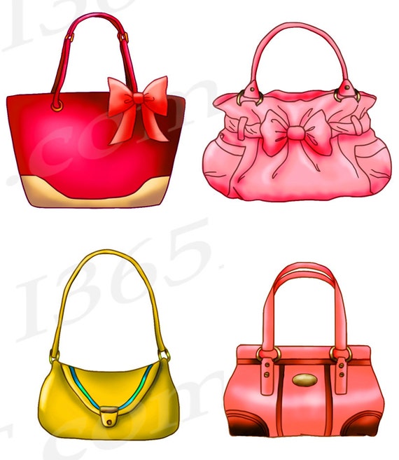 Handbag Clipart, Purse Clipart, Clip Art, Designer Bags, Fashion,  Scrapbooking, Party Invitations, Graphics, PNG JPEG, Download -  Norway