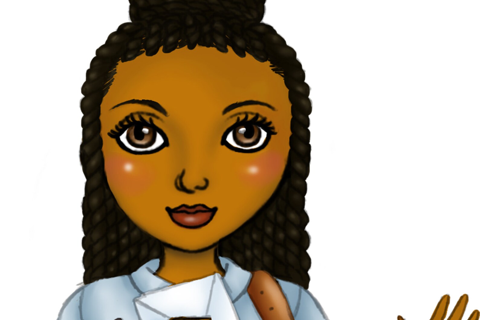 Black Postal Worker Clipart, African American Women, Natural Hair (PNG ...