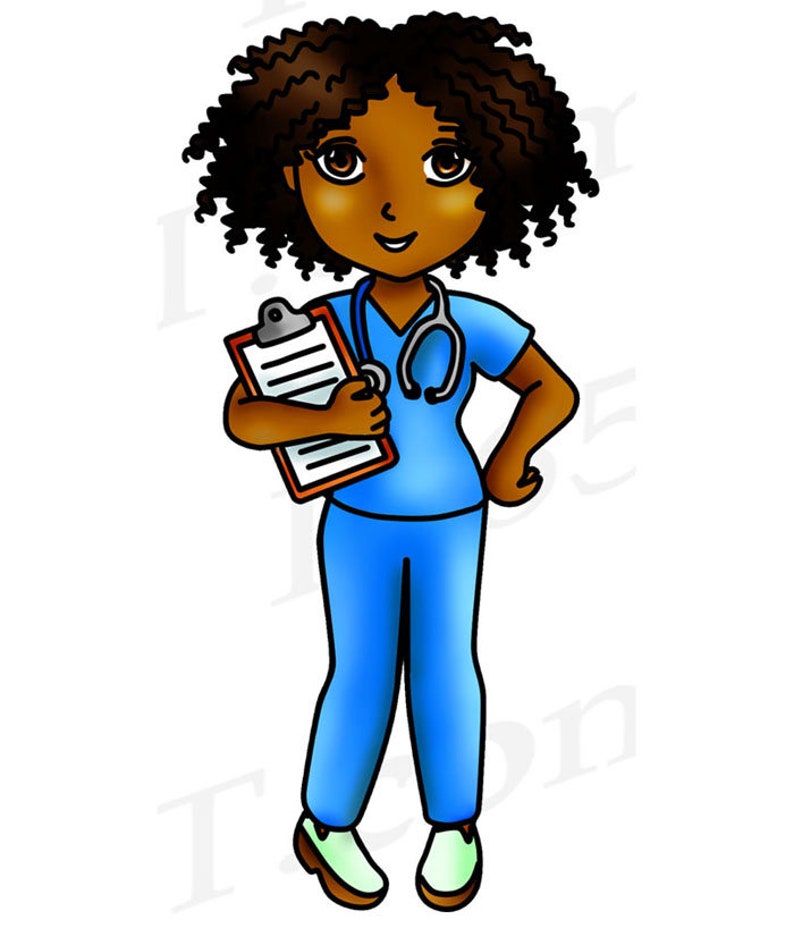 50% OFF Black Nurse Clipart Black Girl Nurse Clip Art | Etsy