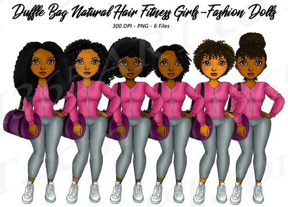 50 Off Natural Hair Clipart Fitness Girls Clipart Fashion Etsy
