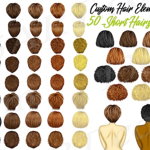 Clipart acconciature corte, taglio di capelli corto, clipart acconciatura, capelli corti, migliori amici, acconciature nere, taglio di capelli da donna, acconciature naturali