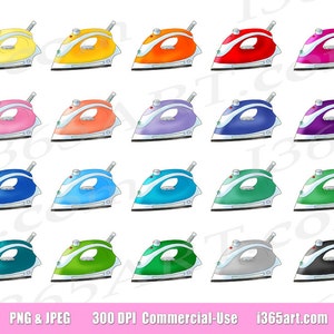 Iron Clipart, Ironing Clip art, Clothes Iron Clipart, Laundry, House Chores, Planner clip art, Graphics, Printable, Commercial