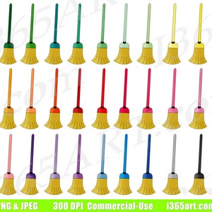 Broom Clipart, Broom Clip Art, Sweeping, Chores, broomstick, Clean House, Planner Stickers, Digital Graphics, PNG, Commercial