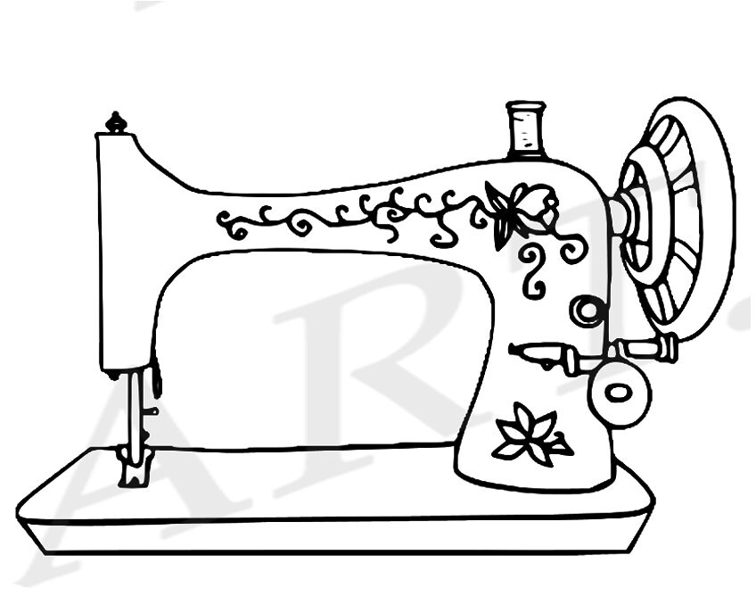 Buy 3 Get 1 Free Sewing Machine Clipart Sewing Machine Clip Etsy