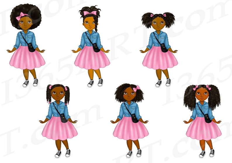 Little Black Girl Clipart