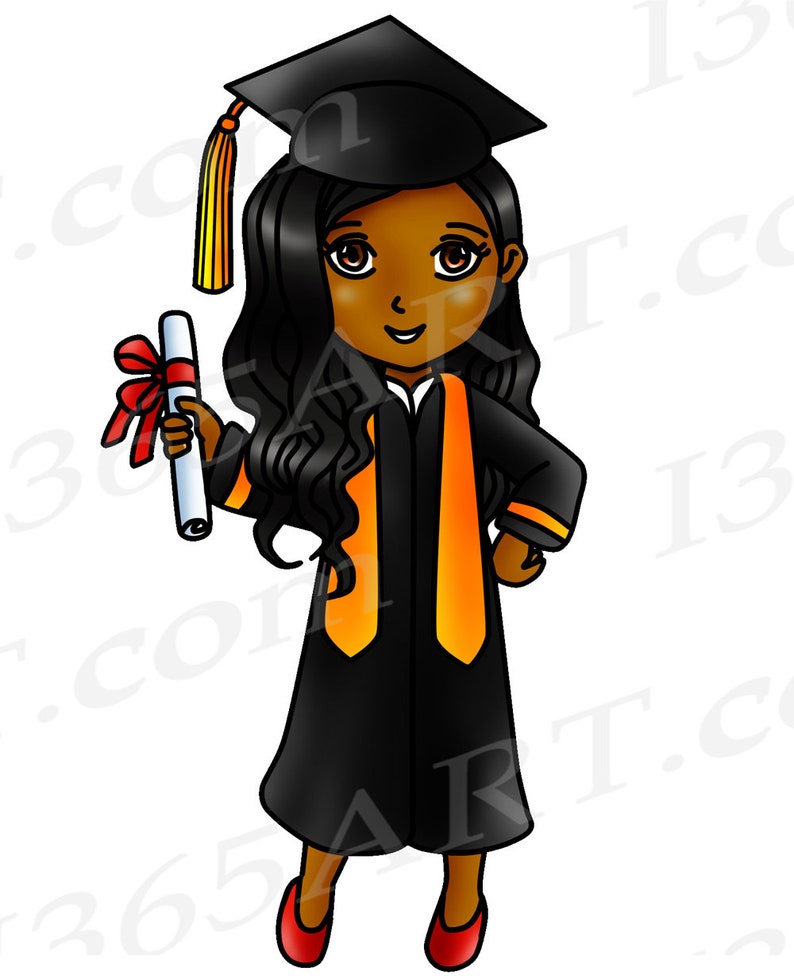 Graduation Clipart Graduation Clip Art Graduation Girls Etsy