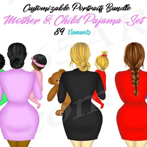 Best Friends Clipart, Mother&#39;s Day Clipart, Mommy and baby, Mother Child Clipart, Son and Daughter, Best Mom Ever, Bestie Clipart