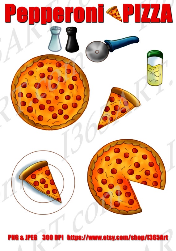 Kaufen Sie 3 Erhalten Sie 1 Kostenlose Pizza Clipart Pizza Etsy