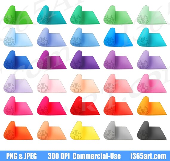 Buy 3 Get 1 Free Yoga Mats Clipart, Fitness Clip Art, Workout Equipment