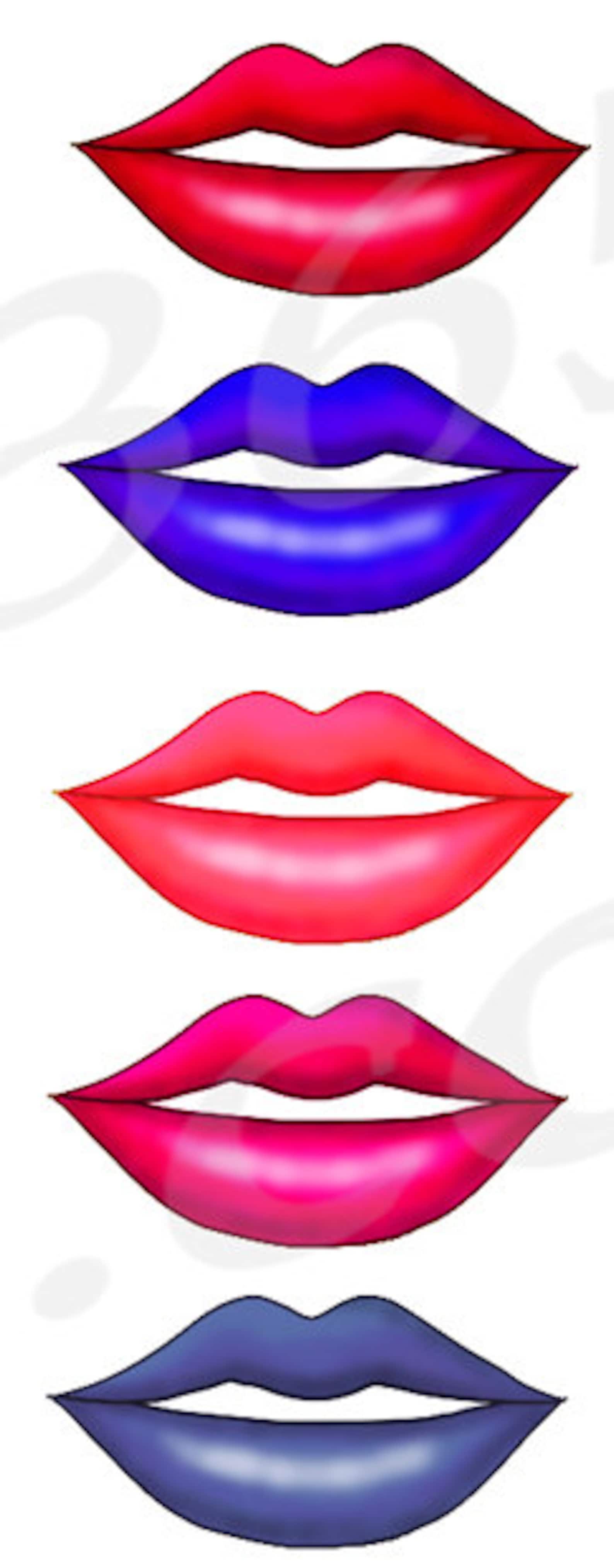 Buy 3 Get 1 Free Lips Clipart Lips Clip art Lips PNG | Etsy