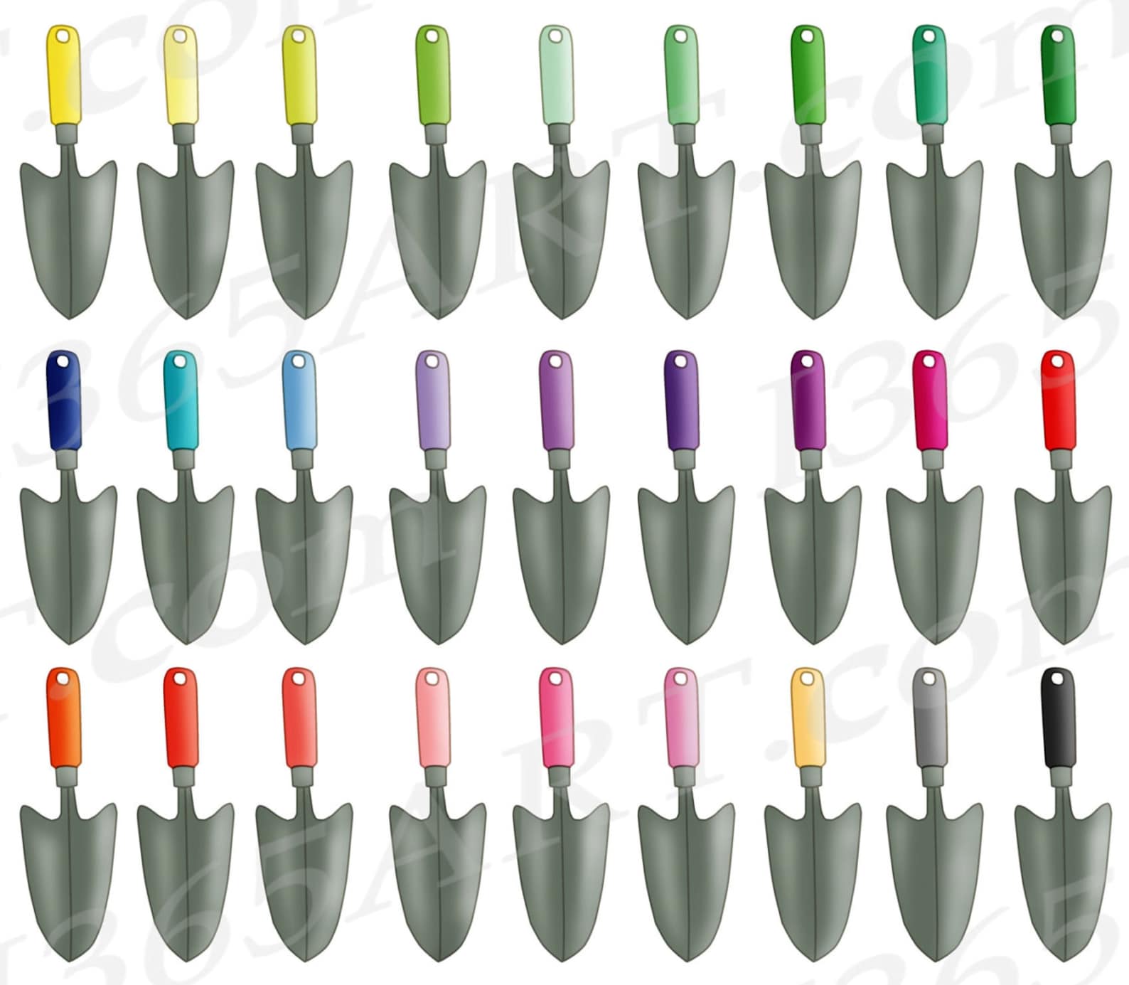 Buy 3 get 1 Free Garden Shovel Clipart Gardening Shovel Clip Etsy