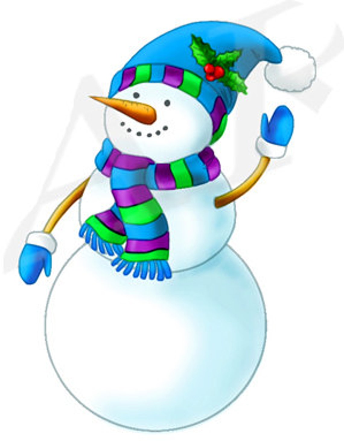 Buy 3 Get 1 Free Christmas Snowman Clipart Snowman Clip Art Etsy