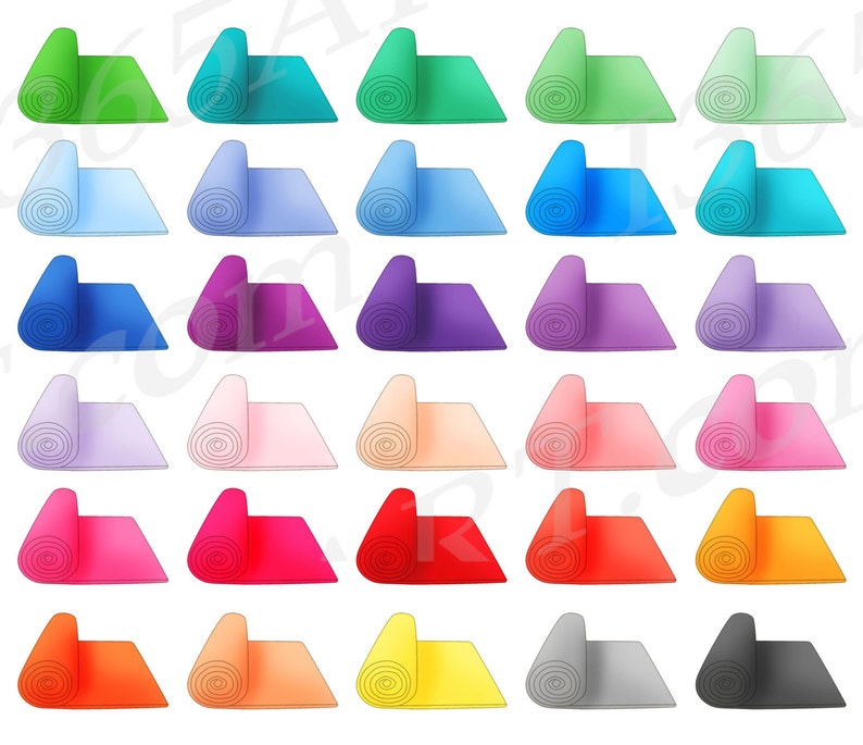 Buy 3 Get 1 Free Yoga Mats Clipart Fitness Clip Art Workout Etsy