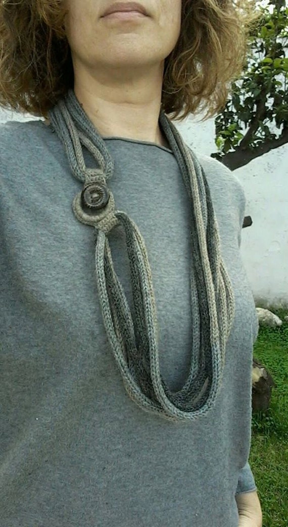 Crochet knit hot sale jewelry etsy