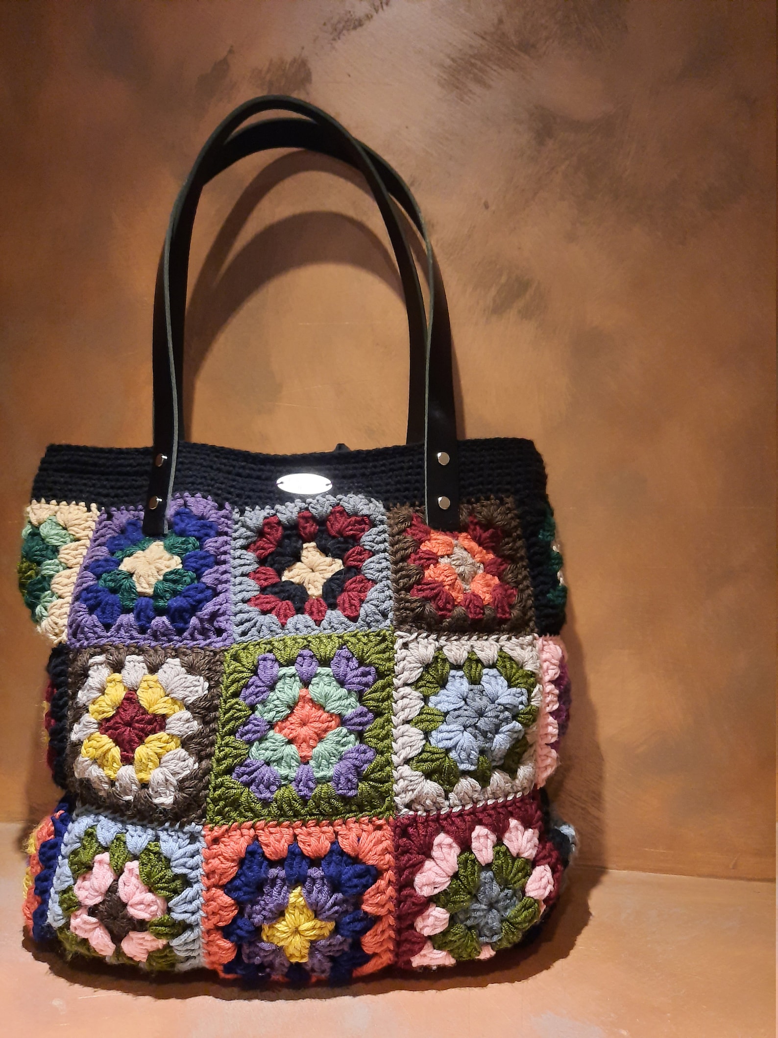 HUANGGUOSHU Zainetto da donna in cotone intrecciato, stile bohémien, stile bohémien, con ricamo, multi tasca, stile retrò, Lotus, middle-sized, Zaini