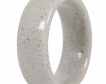 Men's Rings, Wedding Bands for Men, White Concrete Ring- The Setter