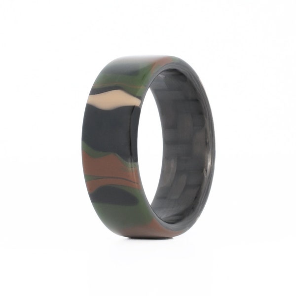 Camo Mens Ring Etsy