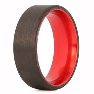 Alianzas de boda, anillos de aluminio de colores, anillos para hombre, anillos de fibra de carbono - The TT