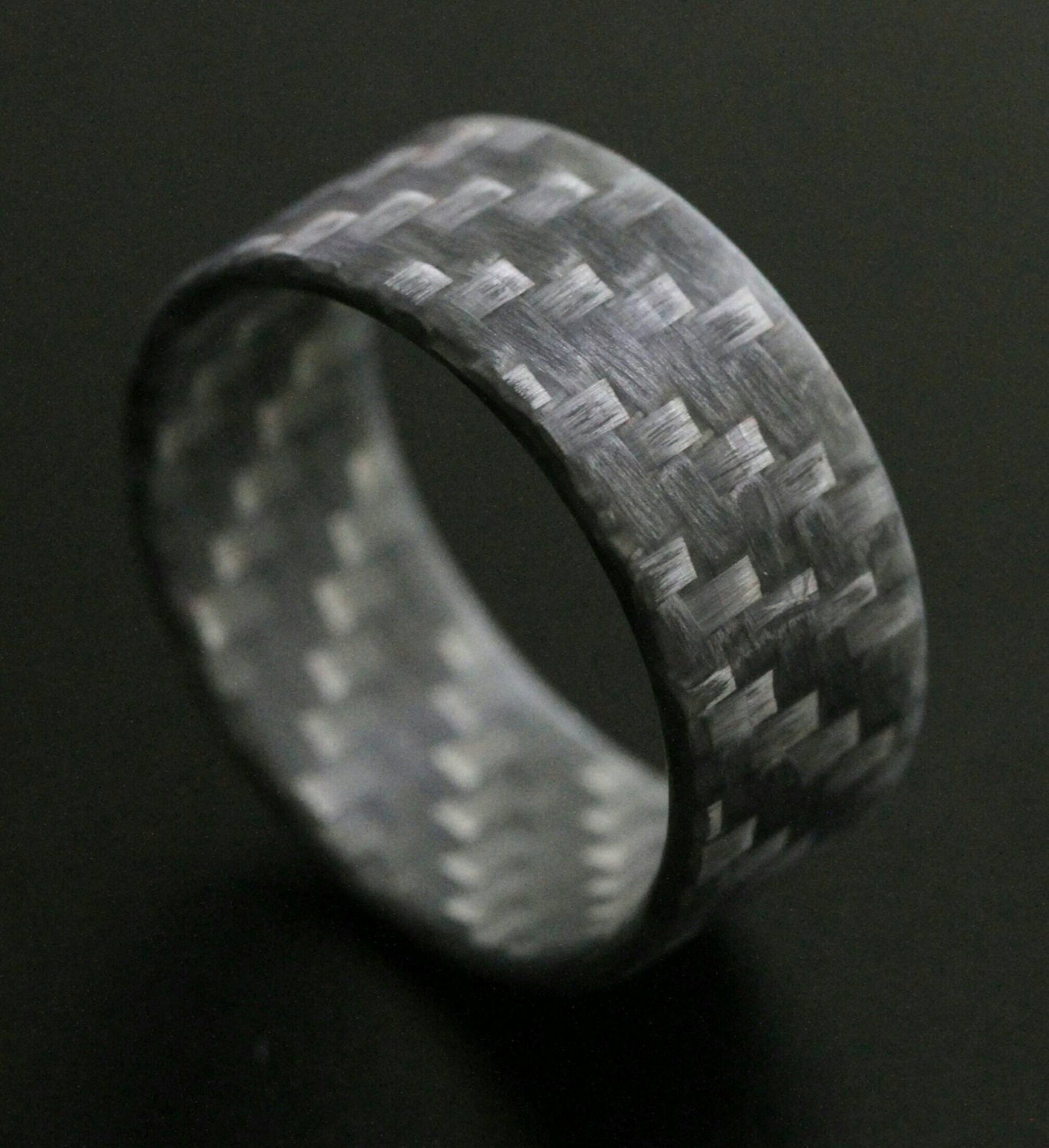 Silver NonConductive Ring. Men's Fiberglass Wedding Ring. Etsy