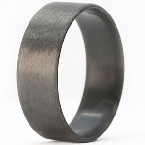 Black Carbon Fiber Rings, Ultralight Carbon Fiber Wedding Band, Men&#39;s Carbon Fiber Wedding Ring- The Sleek Ultralight