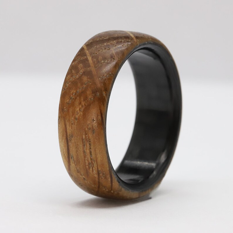 Whiskey Barrel Wood Ring and Carbon Fiber Ring. Men's Etsy