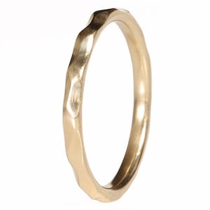 Wedding Bands, Stacking Rings, Minimalist Jewelry, 14 Karat Gold Rings, Stackable Hammered Gold Ring- The Cleopatra